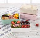 Lunch box, bento box, 3-compartment lunch box with cutlery, leakproof lunch box, freezer safe, dishwasher safe, microwave safe, lunch box for school, work, picnics and travel (green)