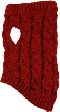 Dog Coat - Dog Sweater Vest - Warm Dog Coat - Winter Dog Sweater - Soft Knitted Wool Dog Clothes - Crochet Coat - Perfect for Small Dogs - Medium-Sized Dogs - Size M - Red