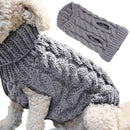 Dog Coat - Dog Vest - Warm Dog Coat - Winter Dog Sweater - Soft Knitted Wool Dog Clothes - Crochet Coat - Perfect for Small and Medium Dogs - Size M - Grijs
