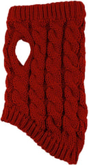 Dog Coat - Dog Vest - Warm Dog Coat - Winter Dog Sweater - Soft Knitted Wool Dog Clothes - Crochet Coat - Perfect for Small and Medium Dogs - Size L - Red