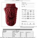 Dog Coat - Dog Sweater Vest - Warm Dog Coat - Winter Dog Sweater - Soft Knitted Wool Dog Clothes - Crochet Coat - Perfect for Small Dogs - Medium-Sized Dogs - Size XL - Red