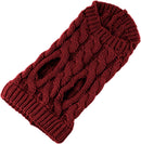 Dog Coat - Dog Sweater Vest - Warm Dog Coat - Winter Dog Sweater - Soft Knitted Wool Dog Clothes - Crochet Coat - Perfect for Small Dogs - Medium-Sized Dogs - Size XL - Red