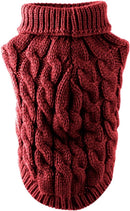 Dog Coat - Dog Sweater Vest - Warm Dog Coat - Winter Dog Sweater - Soft Knitted Wool Dog Clothes - Crochet Coat - Perfect for Small Dogs - Medium-Sized Dogs - Size XL - Red