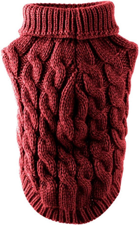 Dog Coat - Dog Sweater Vest - Warm Dog Coat - Winter Dog Sweater - Soft Knitted Wool Dog Clothes - Crochet Coat - Perfect for Small Dogs - Medium-Sized Dogs - Size XL - Red