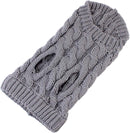 Dog Coat - Dog Vest - Warm Dog Coat - Winter Dog Sweater - Soft Knitted Wool Dog Clothes - Crochet Coat - Perfect for Small and Medium Dogs - Size L - Grijs