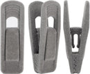 Set of 20 velvet clothespins, flocked clothespins, perfect for use with narrow velvet pendants – Grijs