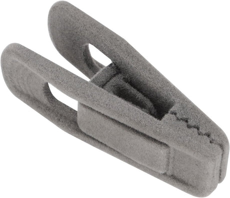 Set of 20 velvet clothespins, flocked clothespins, perfect for use with narrow velvet pendants – Grijs