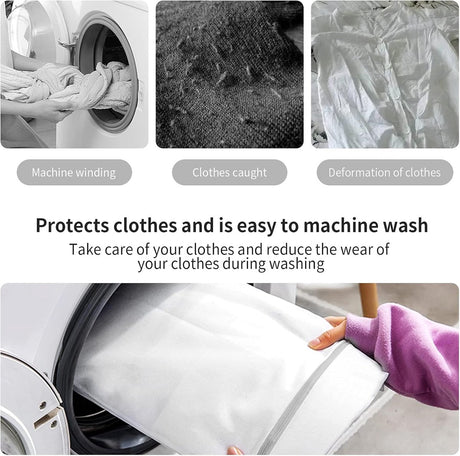 Set of 3 Mesh Laundry Bags - Laundry Nets - Groot Laundry Net - Durable Bags - Delicate Clothes - Perfect for the Washing Machine - Jackets - Jeans - 30 x 40 cm - Household Accessory