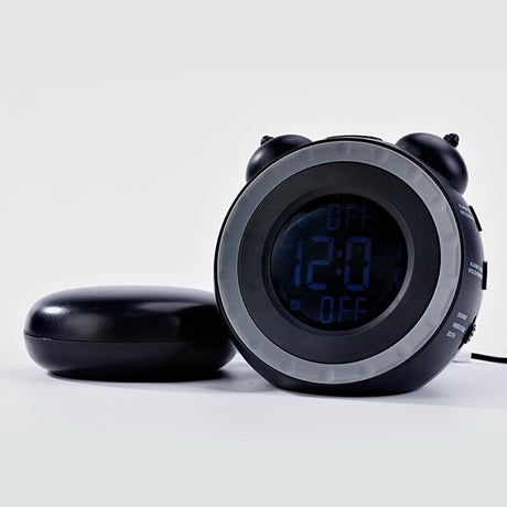 Wekker - digital alarm clock - digital alarm clocks - children's alarm clock - alarm clocks - children's alarm clock - Dual alarm clock - With bed vibrator - Vibrating alarm clock for deep sleepers or the hearing impaired - USB charging port