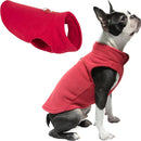 Dog Coat - Fleece Dog Vest - Winter Dog Sweater - Warm Dog Coat - Leash with O-Ring - Perfect for Small and Medium Dogs - Red - Size S