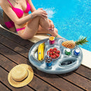 Inflatable pool party floats - Floating pool cup holder - Pool accessories - Silver