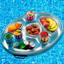 Inflatable pool party floats - Floating pool cup holder - Pool accessories - Silver