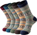 Socks - Women's Socks - Indoor Socks - Warm Winter Socks - Women's Round Neck Winter Socks - Warm and Thick Wool - Comfortable and Soft - Perfect as a Christmas Gift - Christmas Stocking Trim