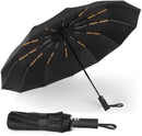 Folding umbrella, safety umbrella, windproof, pocket umbrella, automatic open and close, 105 cm, golf umbrella, 12 reinforced fiberglass ribs, 210T nylon umbrella, travel umbrella with UV protection