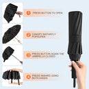 Folding umbrella, safety umbrella, windproof, pocket umbrella, automatic open and close, 105 cm, golf umbrella, 12 reinforced fiberglass ribs, 210T nylon umbrella, travel umbrella with UV protection