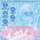 Cooling Eye Masks - Set of 2 - Sleep Eye Masks - Can be used hot or cold - Reusable hot and cold therapeutic gel beads - Relaxing - Gel - Pink - For anti-stress skincare