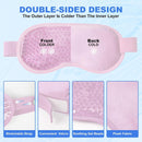 Cooling Eye Masks - Set of 2 - Sleep Eye Masks - Can be used hot or cold - Reusable hot and cold therapeutic gel beads - Relaxing - Gel - Pink - For anti-stress skincare