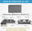 Sofa cover - Corner sofa cover - Flannel sofa cover - Winter sofa cover - Sofa cushion cover - Corner sofa cover for 1/2/3/4 people - L-shaped sofa cover - Grey - 70 x 70 cm