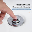 Pop-on sink drain plug - Drain stopper - Drain strainer - Hair catcher - Sink - Drain plugs - Sinks - Bathroom/Kitchen - Hair - Chrome - For 34-40 mm