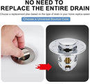 Pop-on sink drain plug - Drain stopper - Drain strainer - Hair catcher - Sink - Drain plugs - Sinks - Bathroom/Kitchen - Hair - Chrome - For 34-40 mm