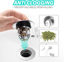 Pop-on sink drain plug - Drain stopper - Drain strainer - Hair catcher - Sink - Drain plugs - Sinks - Bathroom/Kitchen - Hair - Chrome - For 34-40 mm