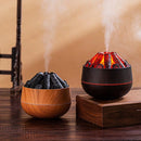 Aromatherapy Air Humidifier - Flame Effect Aromatherapy Diffuser - 300ml - Bedroom Humidifier - Campfire Shape - Small Ultra-Quiet USB Portable Humidifier for Home and Office (Dark)