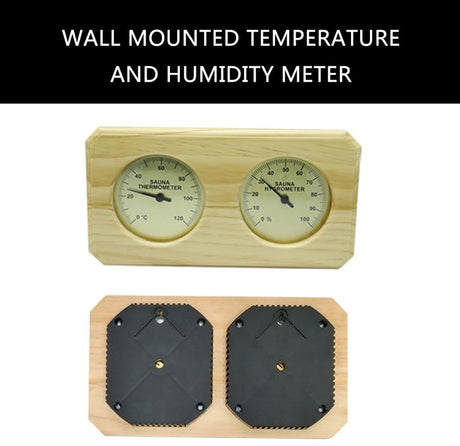 Indoor Thermometer - Indoor Thermometer - Thermometer - Weather Station - Hygrometer - Waterproof Wall-Mounted Thermometer and Hygrometer - Suitable for Indoor Bathroom, Sauna, Baby's Room
