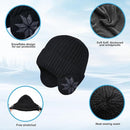 Beanie - Women's Beanie - Men's Beanie - Black Men's Beanie - Thick and Warm Knit Beanie - Unisex - Thermal Lining - With Ear Flaps - Ideal for Outdoor Activities - Camping - Sports - Gift Idea - Black
