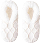 Socks - Warm socks - Indoor socks - Women's slipper socks - Warm winter socks - Fleece socks - Comfortable - Winter warmth - Ultra-comfortable women's indoor slippers - One size fits all - White
