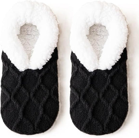Socks - Warm socks - Indoor socks - Women's slippers - Warm winter socks - Fleece socks - Comfortable - Winter warmth - Ultra-comfortable women's indoor slippers - One size fits all - Black
