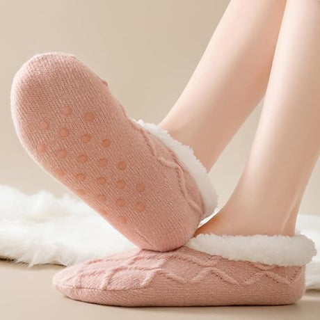 Socks - Warm socks - Indoor socks - Women's slippers - Warm winter socks - Fleece socks - Comfortable - Winter warmth - Ultra-comfortable women's indoor slippers - One size fits all - Black