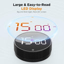 Digital Timer - Digital Kitchen Timer - Smart Timer - LED Display - Magnetic - 360° Rotation - BBQ Alarm Clock - Silver