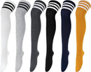 Socks - Women's Knee-High Socks - High Knee-High Socks - Sexy Socks - Women's Knee-High Socks - Stockings - Leg Warmers - Casual Outfit - Role Play - 6 Pairs