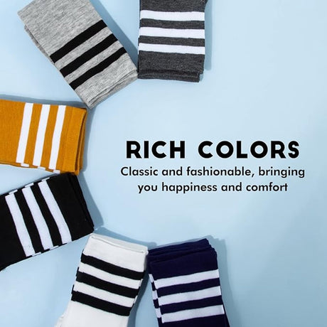 Socks - Women's Knee-High Socks - High Knee-High Socks - Sexy Socks - Women's Knee-High Socks - Stockings - Leg Warmers - Casual Outfit - Role Play - 6 Pairs