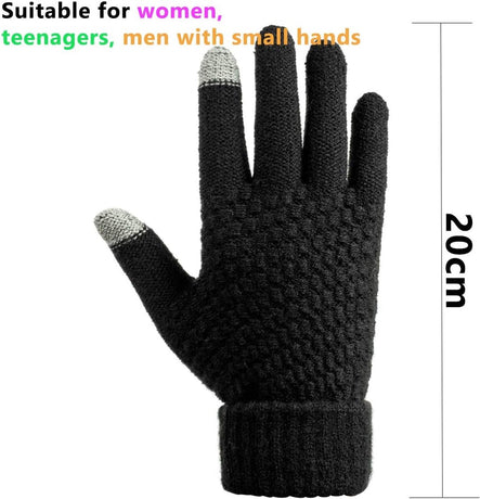 Gloves - Winter Gloves - Outdoor Gloves - Men's Winter Gloves - Warm Winter Gloves for Touchscreen Use - Super Soft and Non-Slip - For Sports, Cycling, Motorcycling - Men's and Women's