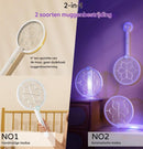 Electric Mosquito Swatter - Electric Fly Swatter - 2-in-1 Super Power V Electric Fly Swatter - 1200 mAh - Rechargeable Electric Fly Swatter - 180° Rotation - Type-C Charging Cable