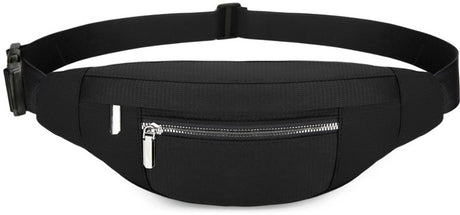 Fanny pack - Men's fanny pack - Women's fanny pack - Waterproof men's fanny pack - Unisex fanny pack - Travel and hiking fanny pack - with adjustable shoulder strap (black)