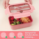 Lunch boxes - lunch box - adult lunch box - child's lunch box - Kinder lunch box - 3-compartment leakproof lunch box - bento box with cutlery - 1200 ml - snack box for children and boys - pink
