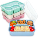 Lunch boxes - adult lunch box - child lunch box - snack box - 4-pack - compact - stackable - four colors - BPA-free, reusable - designed for portion control - School and restaurant meals