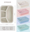 Lunch boxes - adult lunch box - child lunch box - snack box - 4-pack - compact - stackable - four colors - BPA-free, reusable - designed for portion control - School and restaurant meals