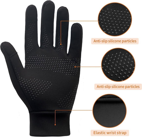 Handlebar muffs - Gloves - Scooter handlebar muffs - Hand warmers for cycling - Winter running gloves for men and women - Touchscreen compatible - Non-slip and lightweight - Suitable for cycling, sports and driving - Black