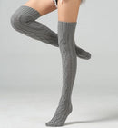 Socks - Women's knee-high socks - Cable knit knee-high socks - Stockings - Knee-high socks - Winter warmth - Tights - Knee support socks - Women - Girls - Pain relief