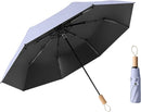 Minimalist Nordic-style umbrella, small 8-rib folding umbrella, travel, outdoor, UV-resistant, wooden handle, suitcase-style, small pocket umbrella for girls