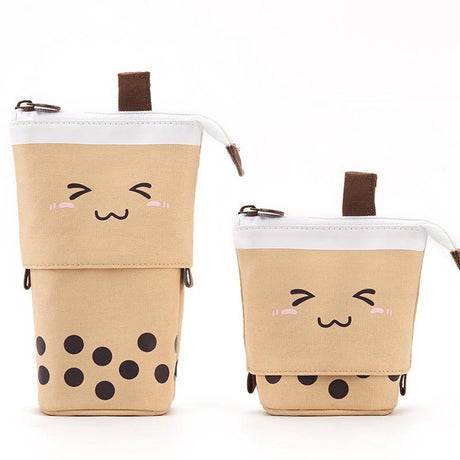 2-in-1 pencil case, cute pencil case, retractable pencil case, foldable pencil holder, vertical retractable pencil holder, makeup bag for students, office, women, girls, boys