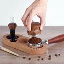 Espresso press holder -  Espresso press holder - 58mm wooden coffee press holder - Espresso tools for kitchens, cafes and restaurants