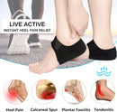 Insoles - Arch Supports - Gel Heel Cushions - For plantar fasciitis, heel pain, and Achilles tendonitis - Protectors and cushions for men and women - 1 pair