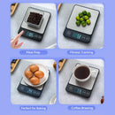 Precision scale - Digital kitchen scale - Barista scale - Professional food scale with a 10 kg weighing capacity - For home baking - Easy to read