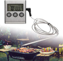 Food Thermometer - Meat Thermometer - Grill Thermometer - Meat Cooking Probe - Accurate Digital Kitchen Thermometer with Timer - Suitable for Cooking and Outdoor Grilling