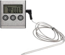 Food Thermometer - Meat Thermometer - Grill Thermometer - Meat Cooking Probe - Accurate Digital Kitchen Thermometer with Timer - Suitable for Cooking and Outdoor Grilling