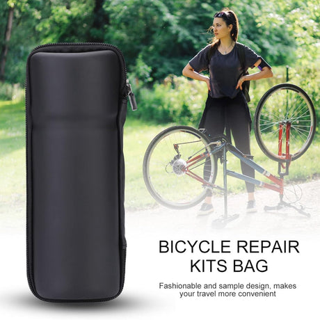 Bicycle frame bag - 23 x 9 cm - Rigid, waterproof, lightweight, wear-resistant, strong and unbreakable material - Can be used as a portable repair kit - Water bottle bag (black)